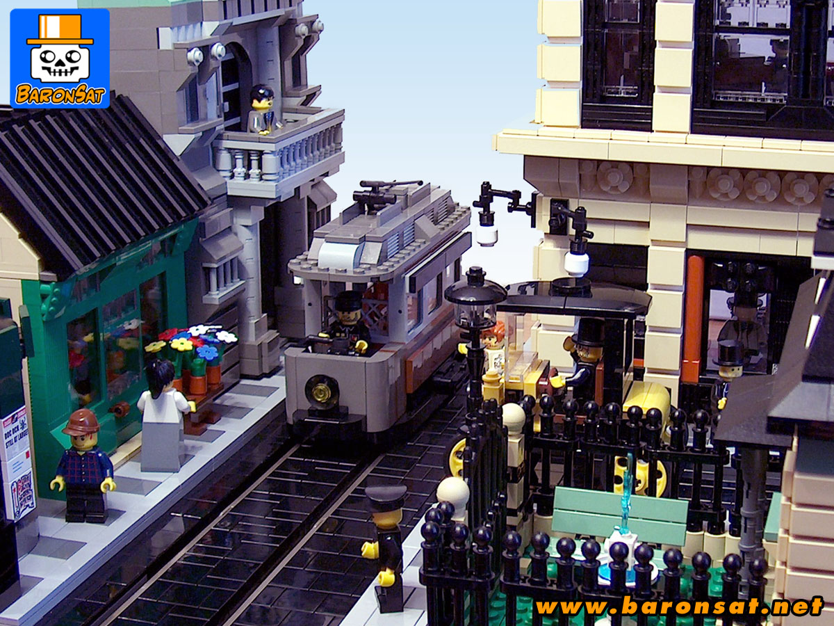 Lego moc City 1900s Tramway in the Street