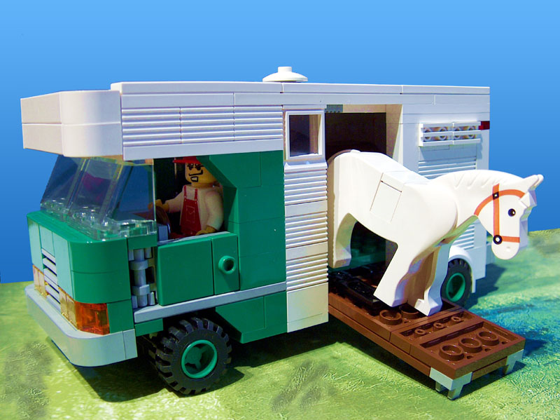 matchbox horsebox van custom moc models made of lego bricks