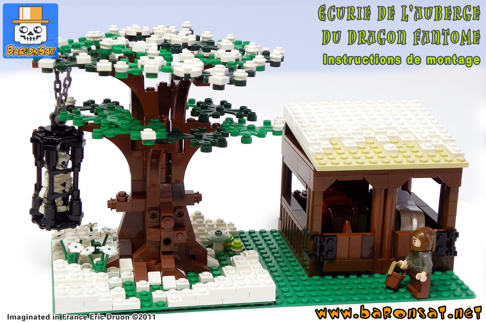 Lego Bricks Custom Stables for Ghost Dragon Inn Model