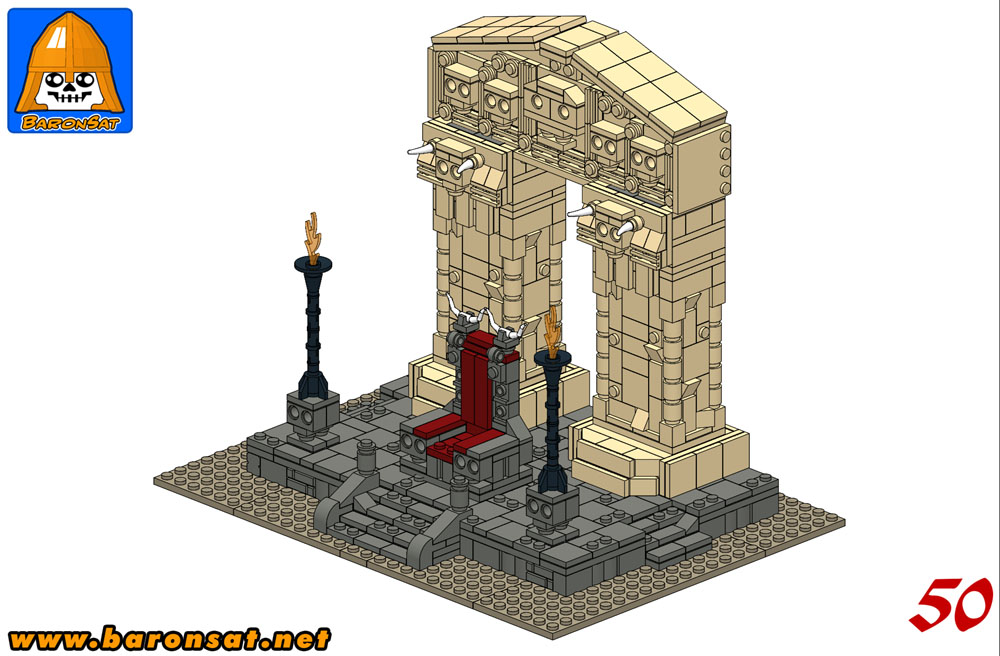 Lego moc King Conan Throne Building Instructions Sample