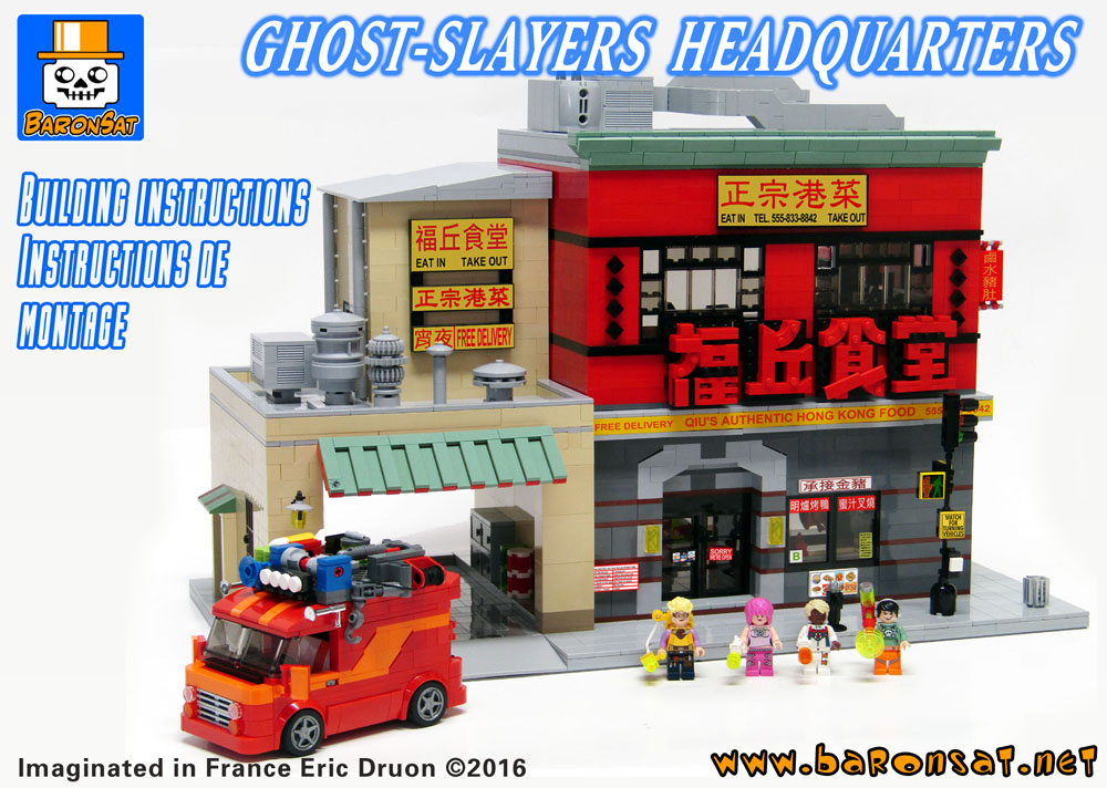 building instructions for Ghostbusters HQ Lego custom model