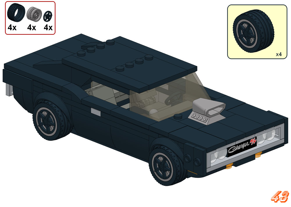 Lego moc Dodge Charger Instructions