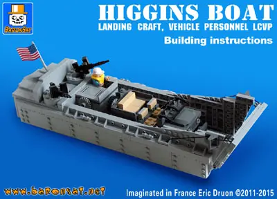 WW2-Landing-Craft-Higgins-Boat-custom-building-instructions Lego-moc-instructions-WW2-Landing-Craft-Higgins-Boat