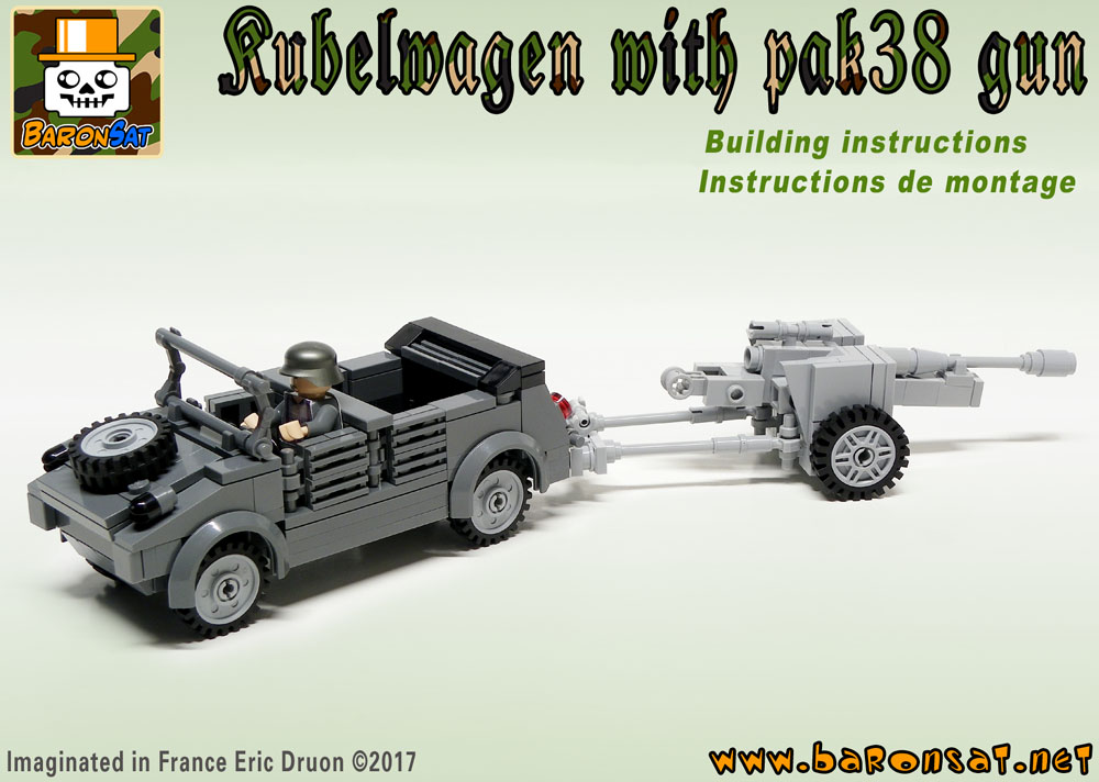 Lego moc Buiding Instructions Kubelwagen + Pak - 40 Cannon Models