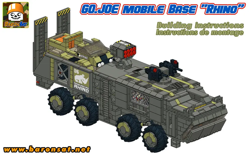 Lego moc GI Joe Mobile Base Rhino Instructions