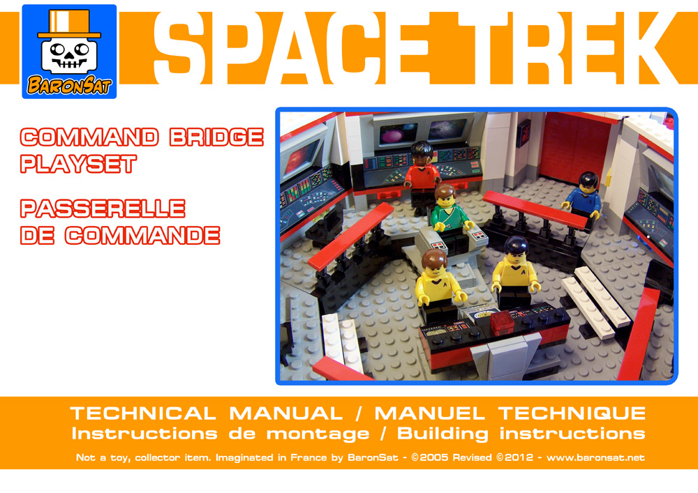 lego star trek tos main bridge custom instructions