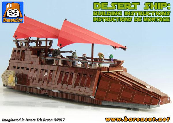 lego jabba sail barge custom building instructions