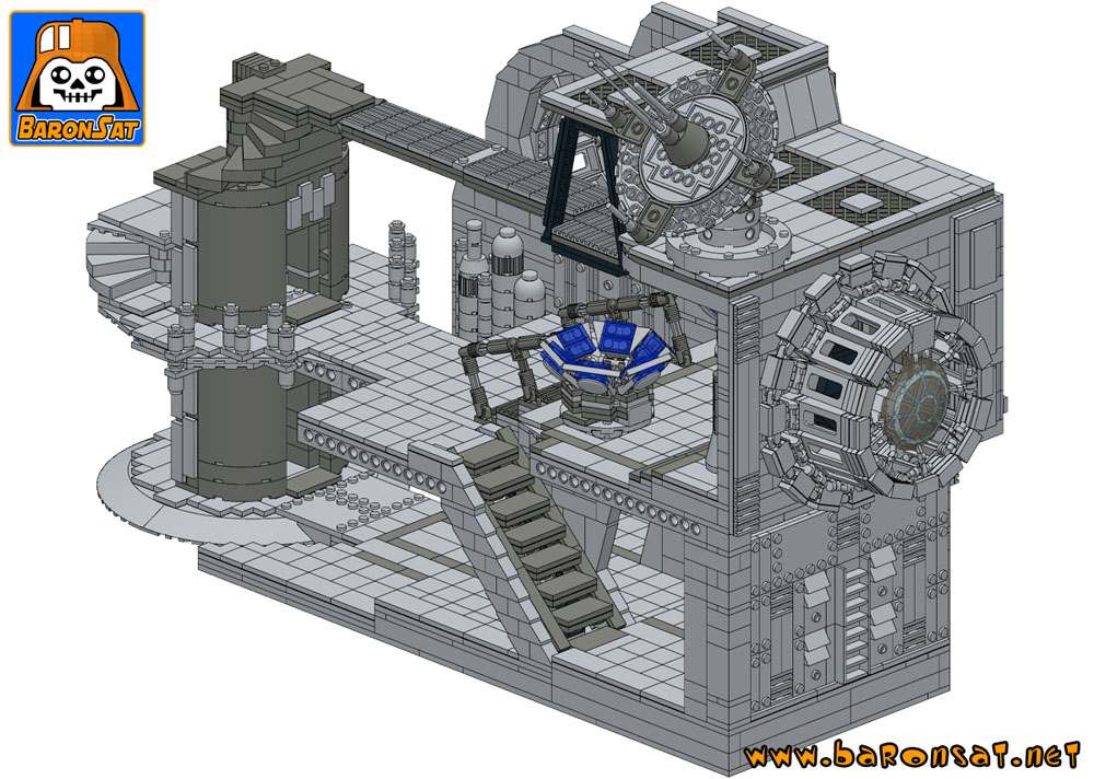 lego death star throne room custom model building instructions