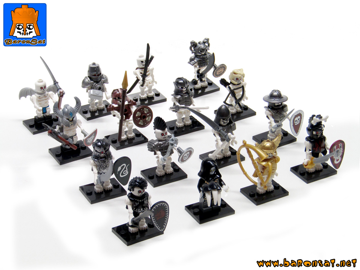 Lego moc SKELETON ARMY minifigs