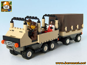 Transporation Truck 6x6 with trailer Lego Moc front