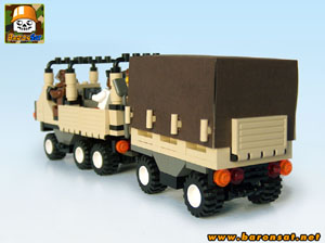 Transporation Truck 6x6 with trailer Lego Moc back