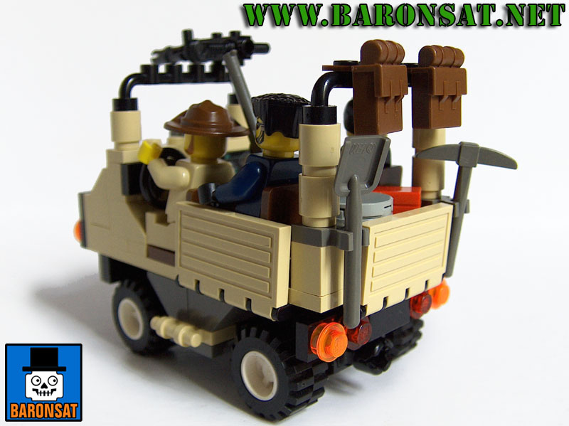 Transporation Truck 4x4 with trailer Lego Moc back