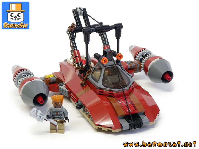 lego landspeeder towing custom model