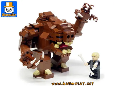 lego baby rancor custom model moc bricks