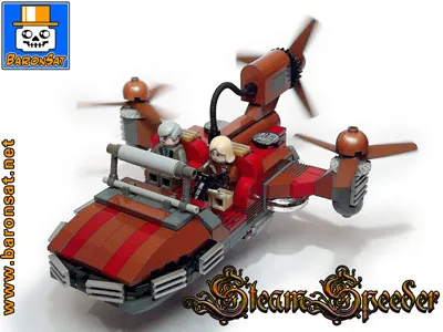 lego steam landspeeder steampunk moc