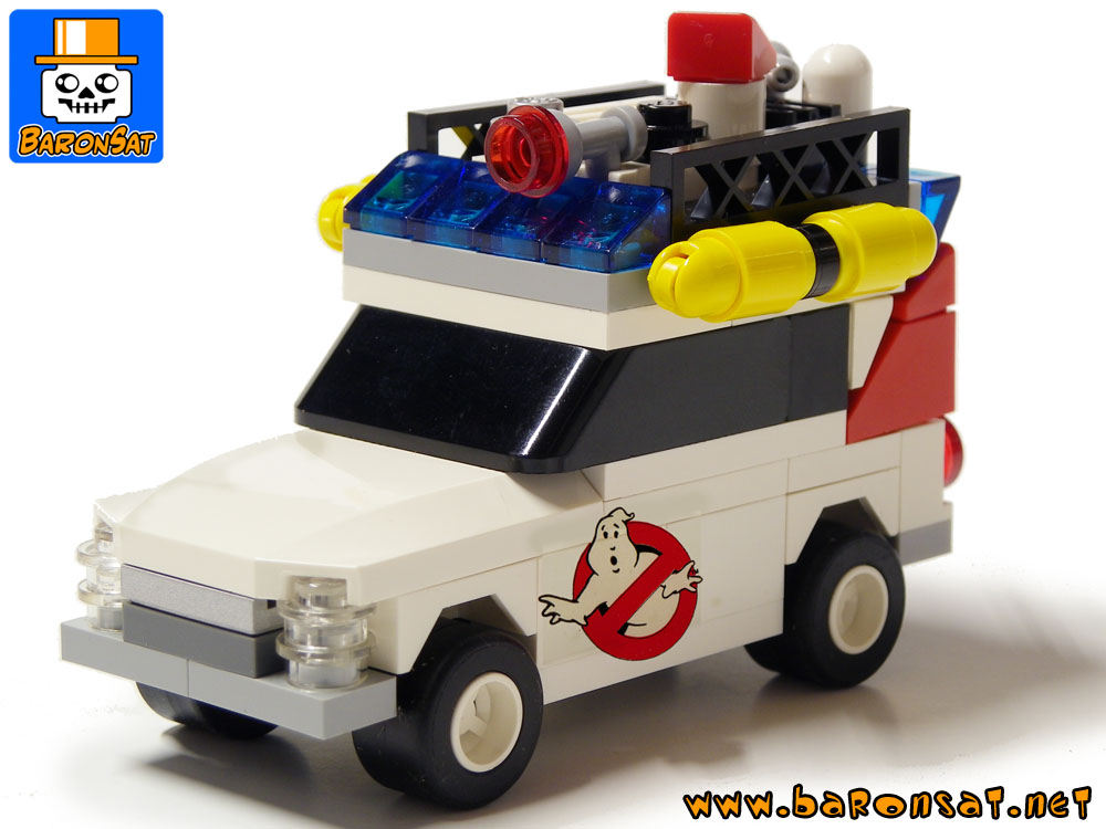 micro ghostbusters 1959 cadillac custom moc models made of lego bricks